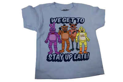 Buy Five Nights At Freddy's Toddler We Get To Stay Up Late Shirt New 2T • 4.01£