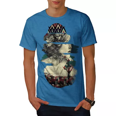 Buy Wellcoda Face Abstract Art Mens T-shirt, History Graphic Design Printed Tee • 15.99£