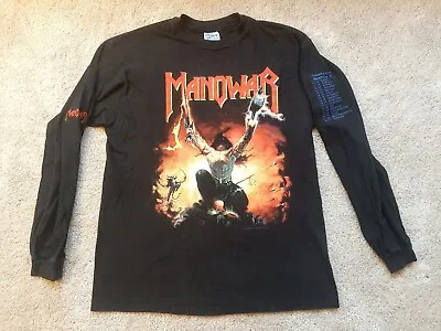 Buy MANOWAR Triumph Of Steel Vintage Longsleeve T Shirt 1992 Tour UK LP Metal Maiden • 154.80£