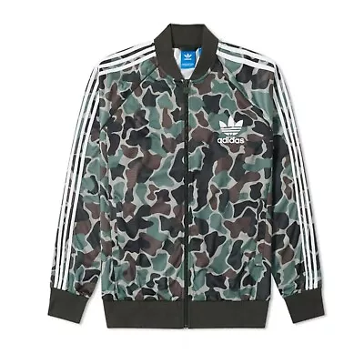 Buy Adidas Superstar Camouflage Track Jacket M Green Casual Track Top • 36.99£
