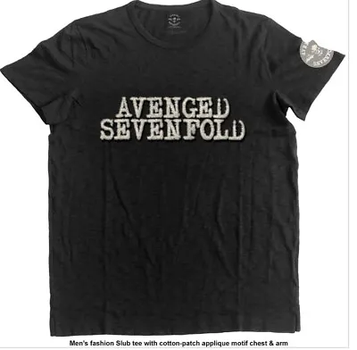 Buy Avenged Sevenfold Unisex T-shirt: Logo & Death Bat (applique) Size Xl • 16.97£