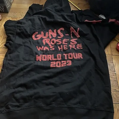 Buy 2023 Guns N’ Roses World Tour Black Hoodie 2xl Xxl Concert Was Here America • 153.56£