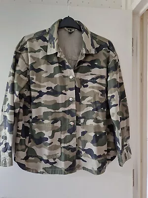 Buy H&M Womens Jacket Green Camouflage L • 18£