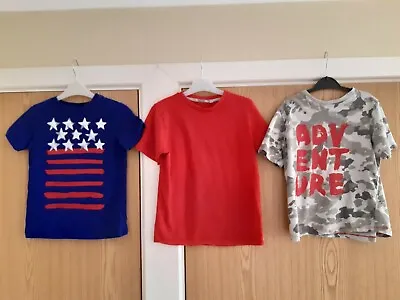 Buy 3 X KID'S T-SHIRTS (2 X OUTFIT AGE 7, 1 X LANDS' END AGE 6-7) GOOD CONDITION • 4.99£