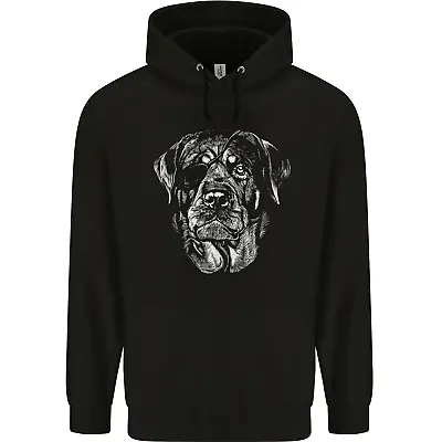Buy Dogs Rottweiler With Eye Patch Mens 80% Cotton Hoodie • 24.99£