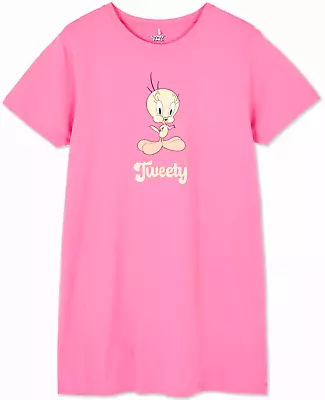 Buy Ladies TWEETY PIE Nightshirt Woman 6-24 Summer T-Shirt Nightie Pyjamas Primark • 14.99£