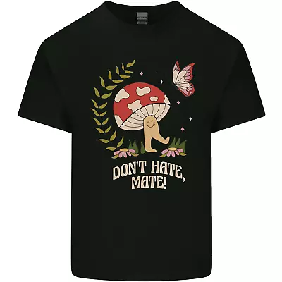 Buy Dont Hate Mate Peace Hippy Toadstool Mens Cotton T-Shirt Tee Top • 9.99£