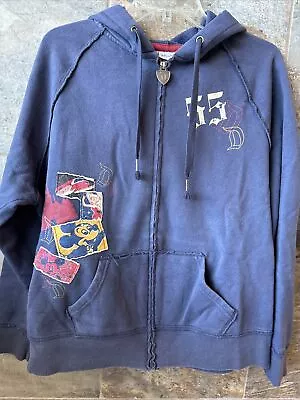Buy Disney Parks Long Sleeve Zipper Hoodie XL Blue With Front Pockets • 4.01£