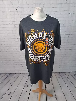 Buy Marvel Black Panther Grey Graphic Print T Shirt Mens Size XL (BD06) • 9.99£