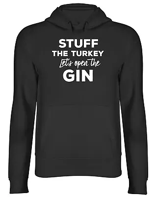 Buy Funny Christmas Hoodie Mens Womens Stuff The Turkey Lets Open The Gin Top Gift • 17.99£