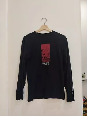 Buy Vans Long Sleeve T-shirt Mens Small Red Moon Crater Graphic  • 8£
