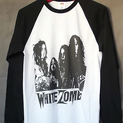 Buy White Zombie Rock Metal Long Sleeve Baseball T-shirt Unisex S-3XL • 18.99£