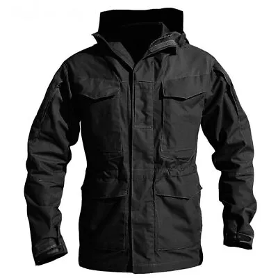 Buy Tactical Men Jacket Military Hooded M65 Field Coat Waterproof Hiking Windbreaker • 35.99£