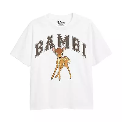 Buy Disney Girls T-shirt Bambi Collegiate Top Tee 5-12 Years Official • 9.99£