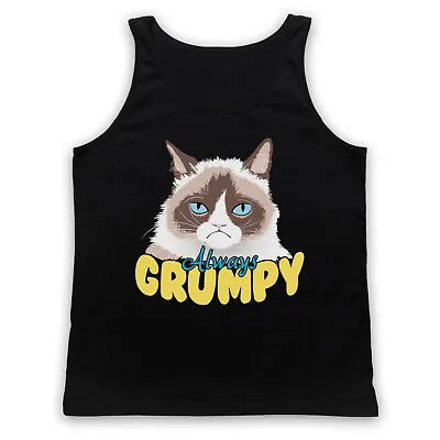 Buy Grumpy Cat Unofficial Always Grumpy Kitten Funny Meme Adults Vest Tank Top • 18.99£