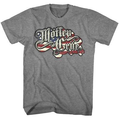 Buy Motley Crue Stars & Stripes USA Logo Men's T Shirt Metal Band Music Merch • 40.37£