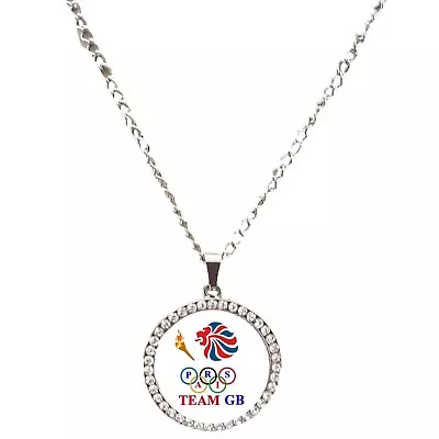 Buy Paris France 2024 Games Silver Colour Necklace With Diamante Pendant + Box • 7.99£