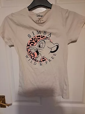 Buy Disney Simba Motif T Shirt Size 2xs 4/6 Girls • 0.99£