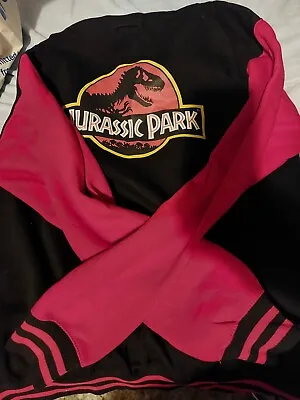 Buy Jurassic Park Varsity Bomber Jacket BNWT Red And Black XXL • 40£