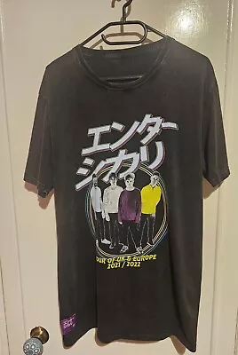 Buy ENTER SHIKARI Tour Of Europe 2 EARTH POSITIVE Faded Black T-Shirt SIZE UK LARGE • 20£