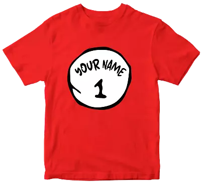 Buy Personalised Custom Your Name T Shirt Thing One 1 Thing Two 2 Funny Book Day Top • 7.99£