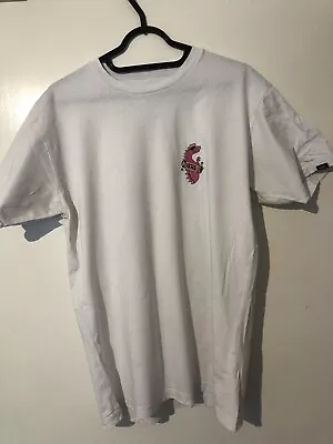 Buy Mens Vans Brilliant White Cotton T Shirt Size M. Dinosaur Skate Shirt • 7.01£