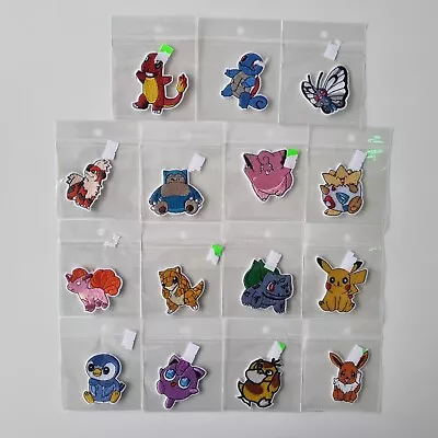 Buy 15 X Pokemon Iron On Patches Embroidered Iron On/Sew On Transfer Custom Clothing • 29.99£