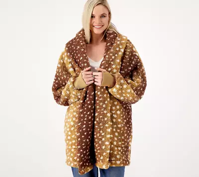 Buy NEW BumbleBella By Jill Martin Women's Jacket Sz XL/1X Sherpa CARAMEL SNWLPRD • 28.81£