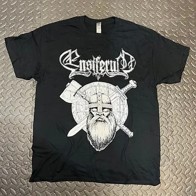 Buy Ensiferum Sword & Axe T-Shirt Gildan Heavy Cotton Size Large • 11.99£