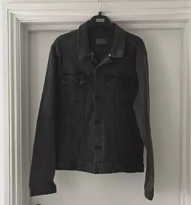 Buy Mens ASOS Black Denim Jacket Size M • 8£