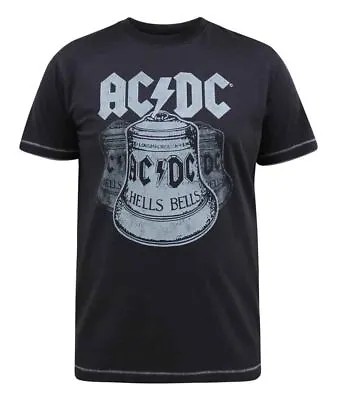 Buy D555 Duke Large Mens AC/DC Printed T-Shirt Black 2XL 3XL 4XL 5XL 6XL (601334) • 29.99£