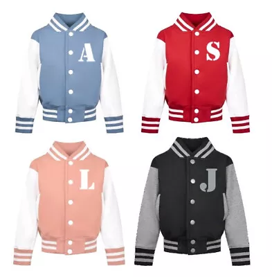 Buy Personalised Kids Varsity Jacket Summer Spring Custom Gift Fashion Boy Girl Baby • 22.99£