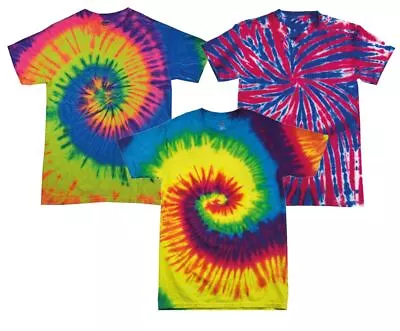 Buy Tie Dye T-Shirt Indie Music Festival Vintage Beach Dyed Top Tye Die Kids Tee • 10.99£