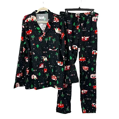 Buy Old Navy Christmas Flannel Pajamas Set Large Tall  Pants Top Airstream Festive • 23.75£