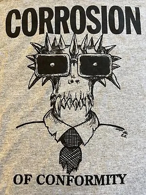 Buy Vintage Corrosion Of Conformity Concert Tour Shirt Large Gray 80’s Metal Rock • 34.58£