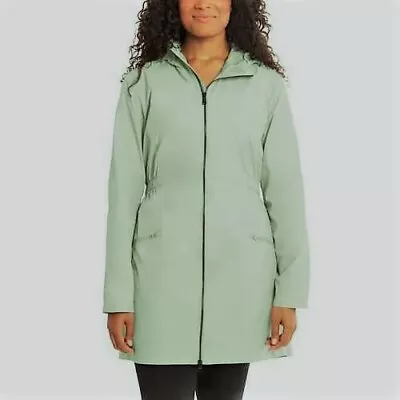 Buy Kirkland Signature Ladies' Hooded Lightweight Windbreaker Jacket, Mint XL • 16.66£