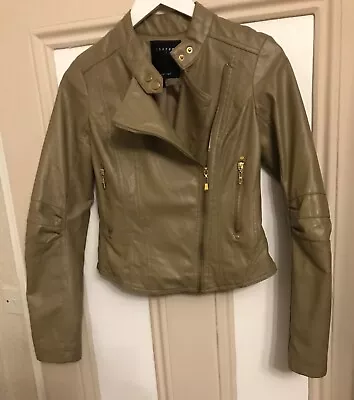 Buy Therapy By Lane Crawford Leather Look Ladies Size M Beige Jacket Ex. Con • 15.90£