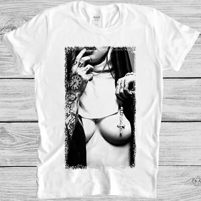 Buy Sexy Nun Cross Tattoo Funny Novelty Men Women Unisex Top Gift Tee T Shirt 495 • 6.35£