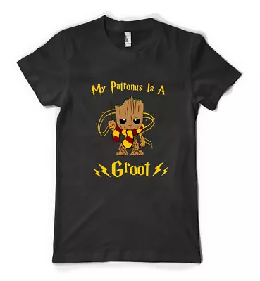 Buy My Patronus Is A Groot Potter Wizard Mashup Personalised Unisex Adult T Shirt • 14.49£