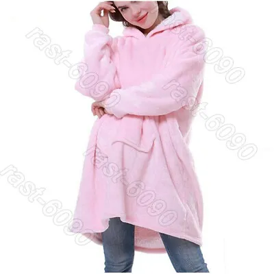 Buy Fleece Hoodie Blanket Oversized Ultra Plush Sherpa Giant Big Hooded Sweatshirt • 8.99£