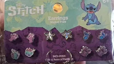 Buy Disney Stitch Earrings 6 Pairs Nickel Free 6+ • 6.74£