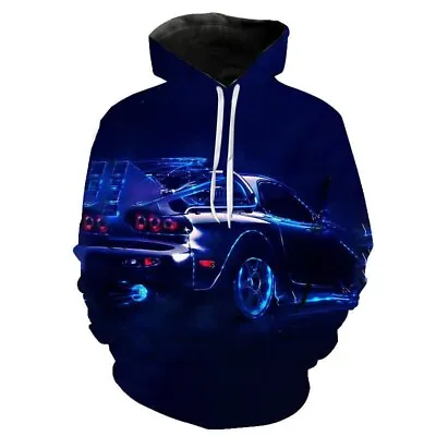 Buy Back To The Future 3D Unisex Men Women Hoodie Sweatshirt Hood Jumper Pullover • 26.99£