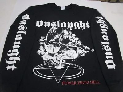 Buy ONSLAUGHT Power From Hell  LONG SLEEVE XTRA-LARGE SABBAT ARTILLERY MORTAL • 27.60£