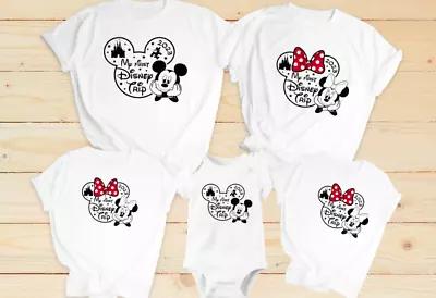 Buy My 1st Disney Trip White Matching T Shirts Family Surprise Reveal Unisex Holiday • 10.49£