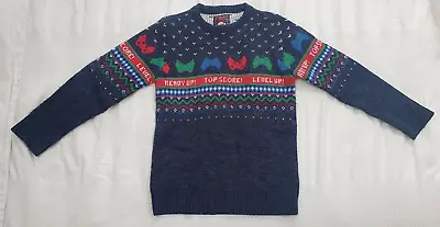 Buy Childrens Christmas Themed Gaming Jumper - Size 8/9 Years F&F • 4.50£
