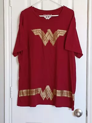 Buy DC Comics WONDER WOMAN Womens 3XL Red Graphic Print Costume T-Shirt ~ Preowned • 11.51£