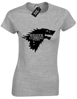 Buy Winter Is Coming Lion Ladies T Shirt Tee Daenerys Game Khaleesi Throne Jon Snow  • 7.99£