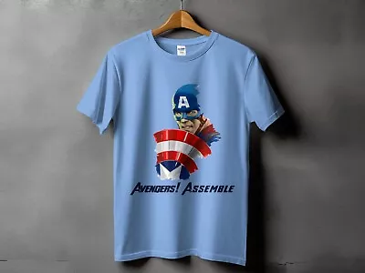 Buy Captain America Disney  Marvel T-Shirt, Unisex Avengers Tee • 10.99£