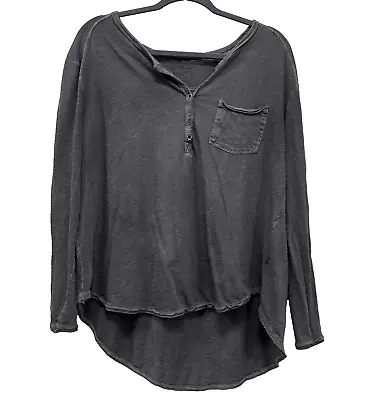 Buy We The Free Tunic Henley Top Long Sleeve Gray XS  100% Cotton • 36.85£