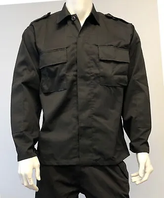 Buy Mens Military Battle Dress Uniform BDU Shirt Tactical Security Jacket - Black • 28.41£